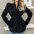 Damen Eleganter Blazer mit taillierten Akzenten R&B