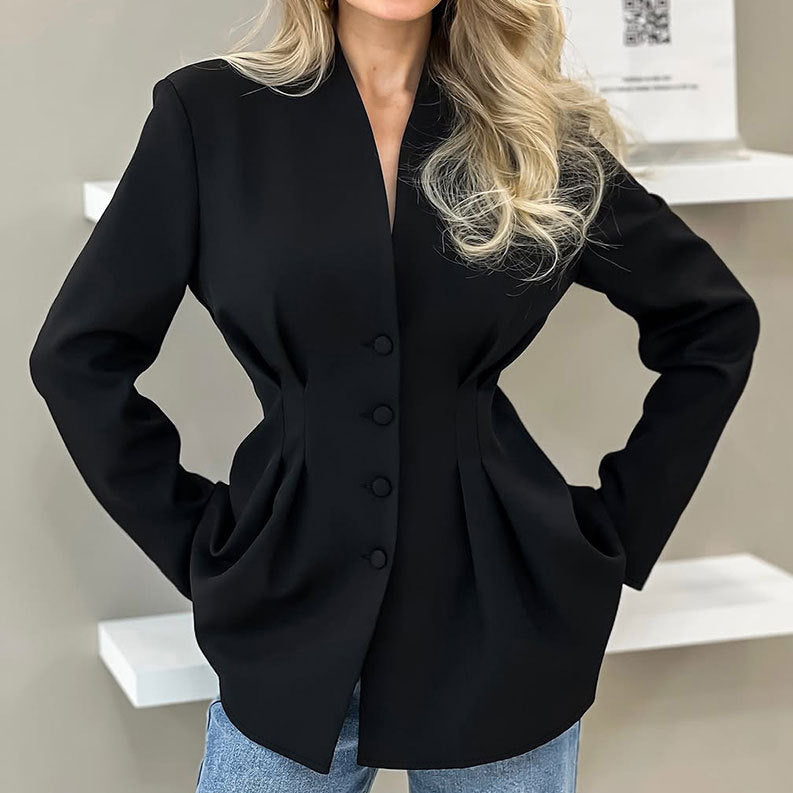 Damen Eleganter Blazer mit taillierten Akzenten R&B