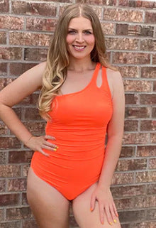 Damen Modischer Einseitiger Badeanzug R&B