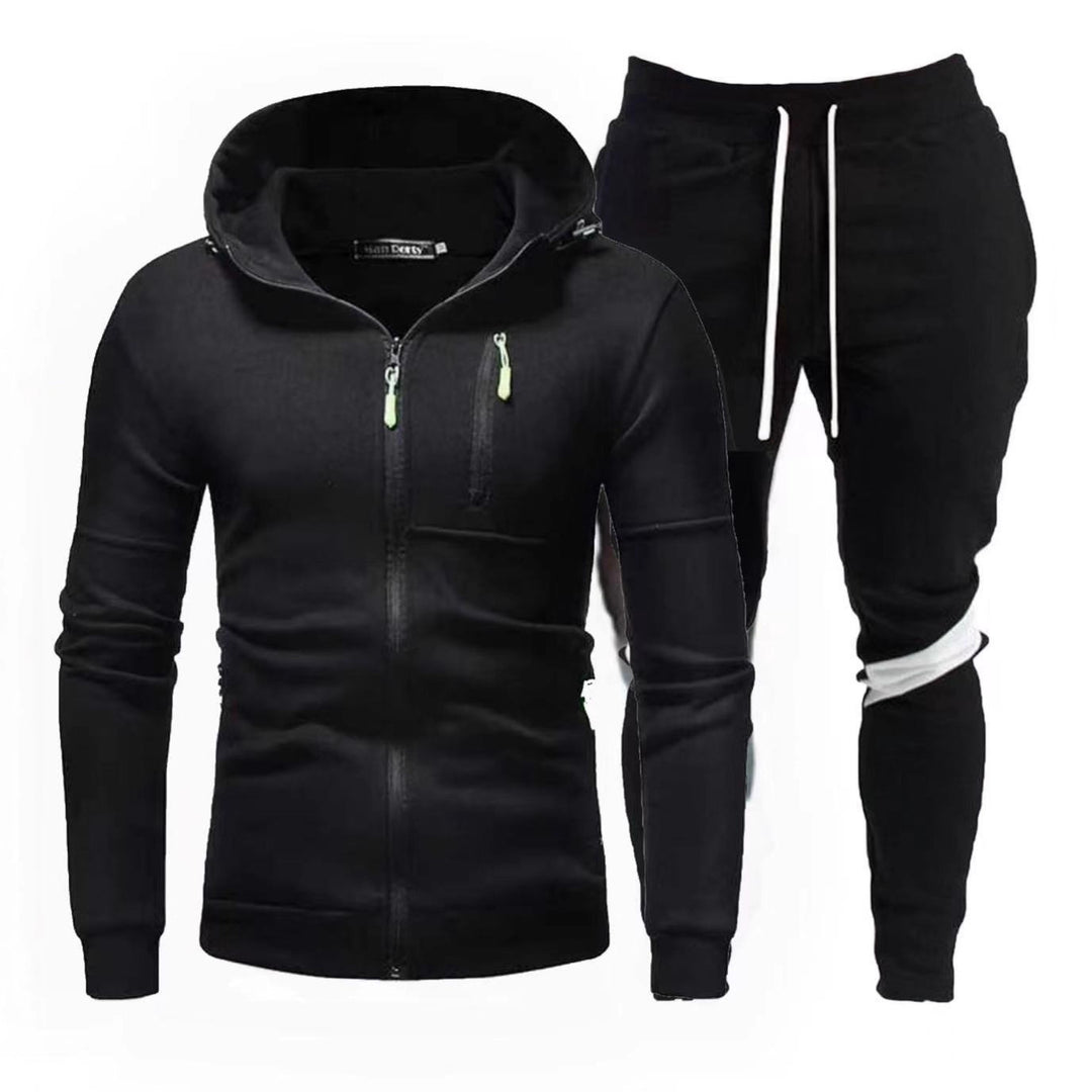 Herren sportliche Kapuzenjacke mit praktischem Reißverschluss und Jogginghose R&B