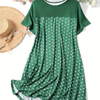 Damen Polka Dot Sommerkleid mit lässigem Schnitt und weichem Material R&B