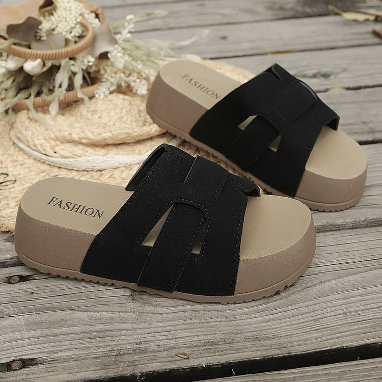 Damen Komfortable Mules mit modischem Riemendesign R&B