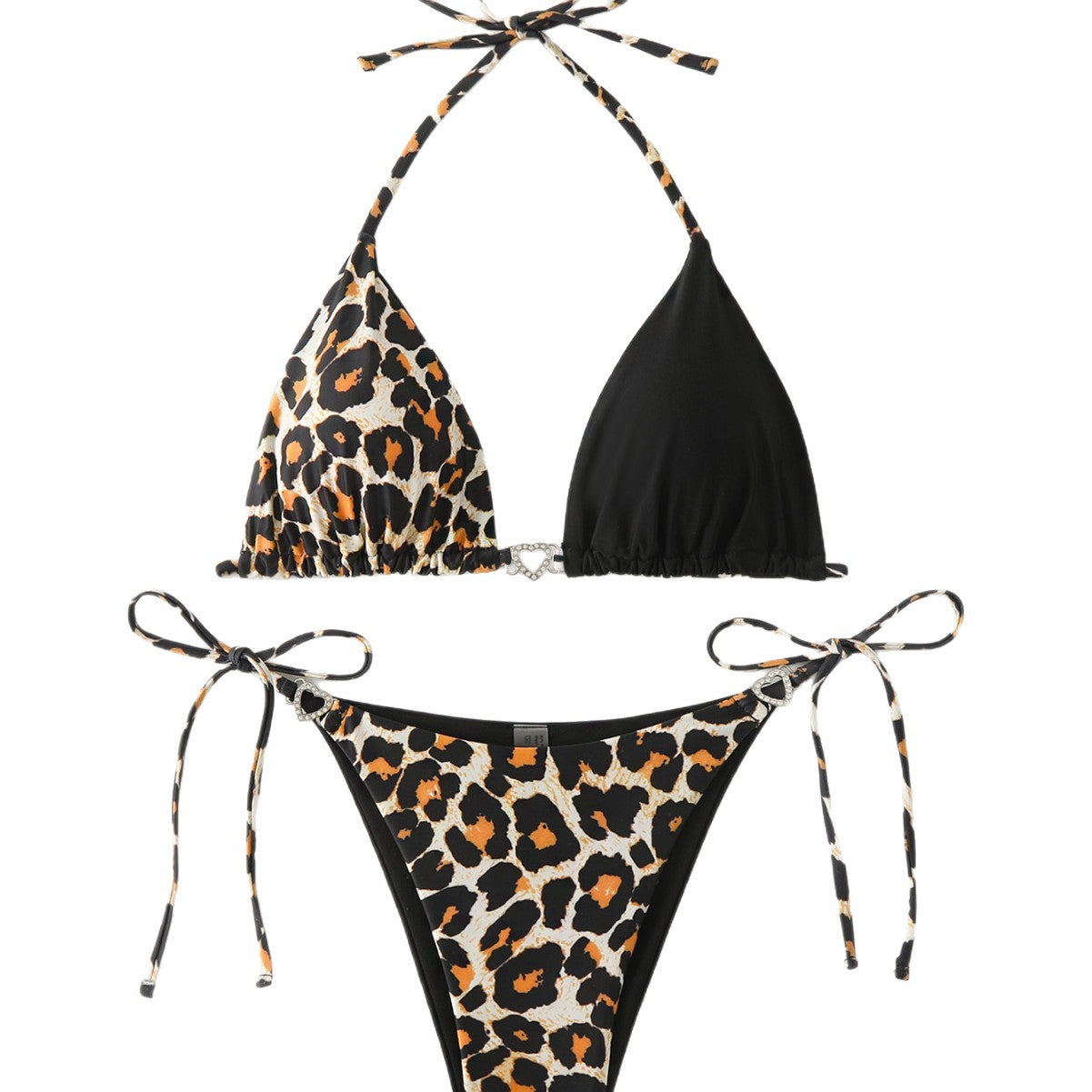 Damen Triangel-Bikini mit luxuriösen Details und verstellbaren Trägern