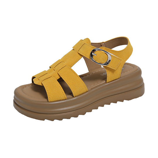 Damen Komfortable Keilsandalen mit modischem Riemendesign R&B