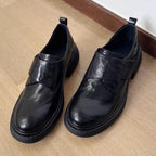 Damen modische Halbschuhe mit verstellbarem Klettverschluss und robustem Blockabsatz