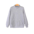 Damen bequemer Stehkragen Pullover R&B