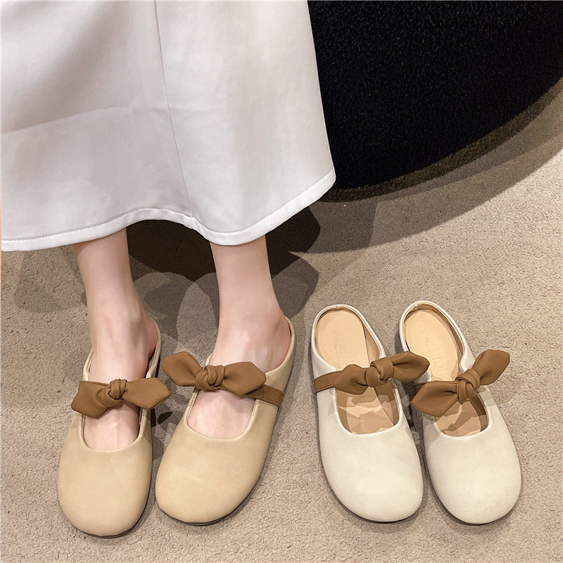 Damen Bequeme Mules mit dekorativem Schleifen-Detail R&B
