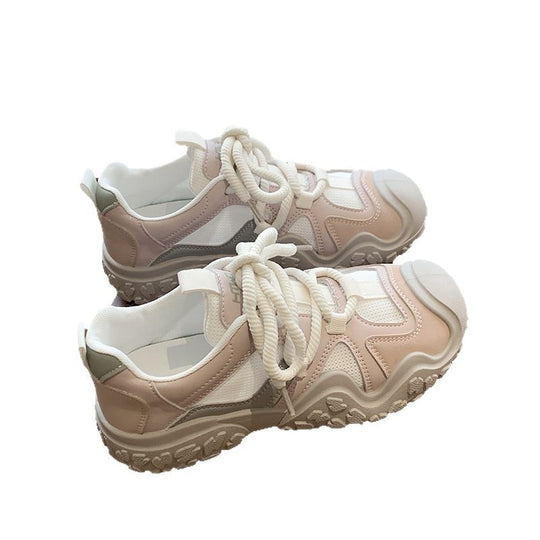 Damen Sportliche Chunky Sneakers mit atmungsaktiver Mesh-Oberfläche und rutschfester Sohle R&B