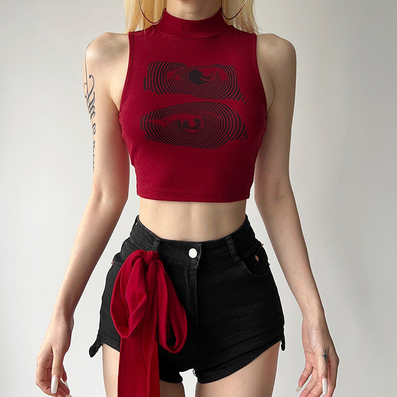 Damen Sportliches Crop-Top R&B