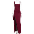 Damen Elegantes Maxikleid mit seitlichem Schlitz und raffinierten Raffungselementen R&B