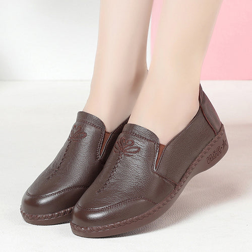 Damen Elegante Mokassins aus weichem Leder mit atmungsaktiver Sohle R&B