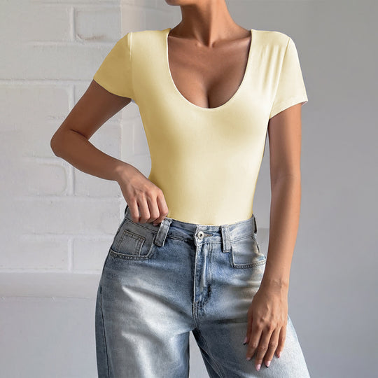 Damen Body mit tiefem Ausschnitt und seitlichen Einschnitten R&B