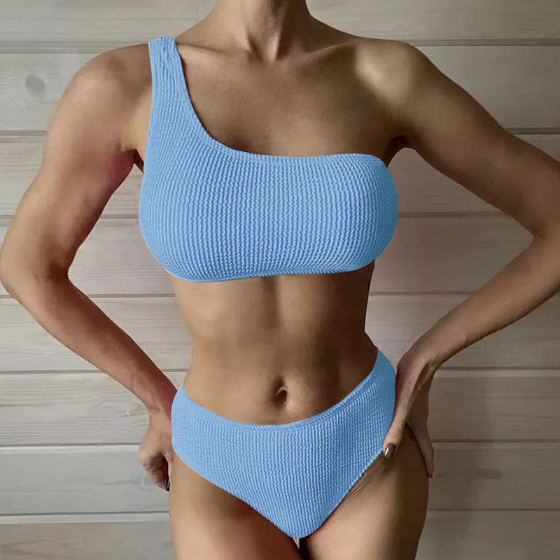 Damen Einseitiger Bikini mit hoch geschnittenem Schnitt R&B