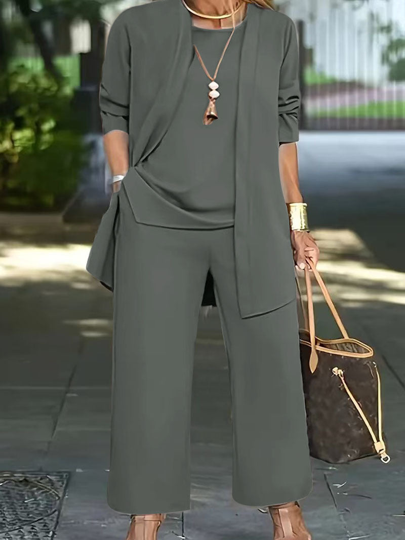 Damen lässiges und elegantes Zweiteiler-Set mit weitem Schnitt und modernen Akzenten R&B