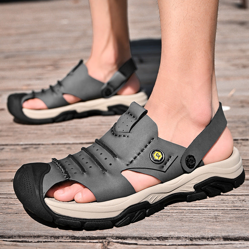 Herren Outdoor Freizeitsandalen mit rutschfester Sohle und verstellbarem Riemen R&B