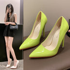 Damen Klassische High Heels mit spitz zulaufendem Design und hochglänzender Oberfläche R&B