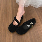 Damen Schicke Ballerinas mit Leo-Muster