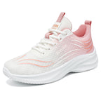 Damen Sportliche Laufschuhe mit atmungsaktivem Strickdesign und gepolsterter Dämpfung R&B
