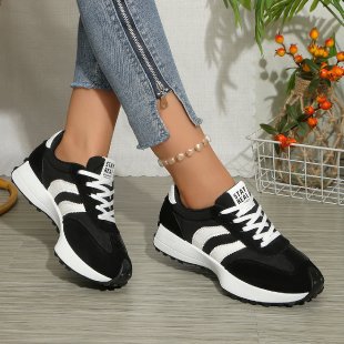 Damen Sportliche Retro Sneakers mit rutschfester Laufsohle R&B