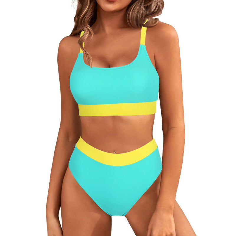 Damen Bikini-Set mit hohem Bund und sportlichem Schnitt R&B