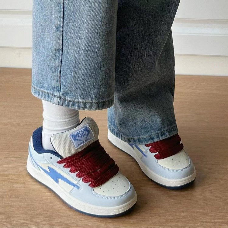 Damen Sneakers mit elastischen Schnürsenkeln und atmungsaktivem Mesh-R&B
