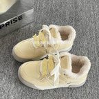 Damen Bequeme Sneaker mit kuscheligem Innenfutter und modischen Schnürdetails