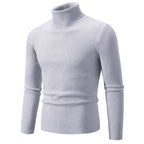 Herren modischer Rollkragenpullover mit feiner Rippstruktur R&B