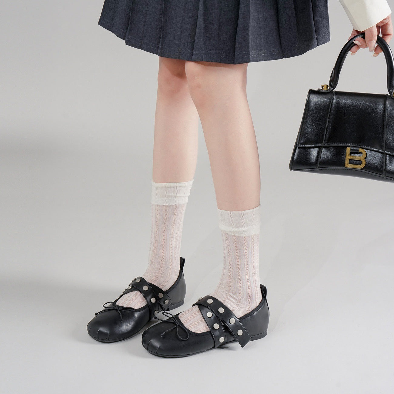 Damen Ballerinas mit modischem Schnallen- und Schleifendetail R&B