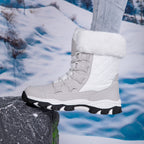 Damen Heizbare Winterstiefel mit rutschfester Sohle und isolierender Fütterung