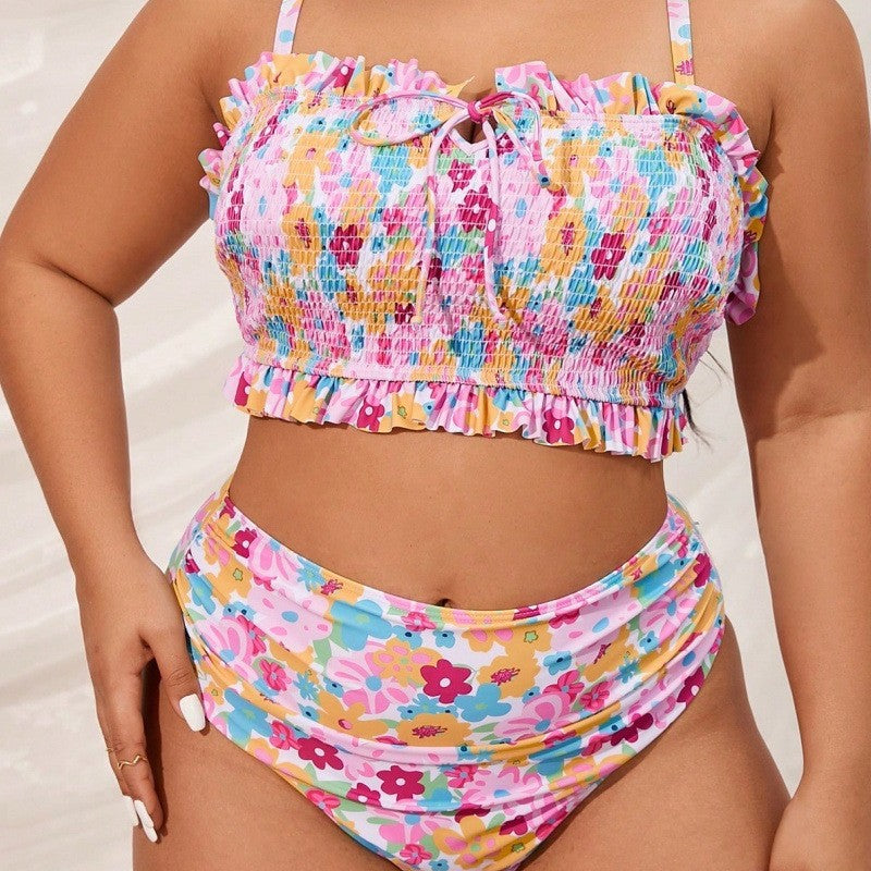 Damen Verspieltes Bikini-Set mit Rüschendetails R&B