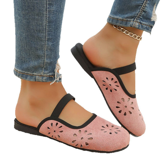 Damen leichte Slipper mit atmungsaktiven Einschnitten R&B
