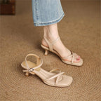 Damen elegante Slingback Sandalen mit modischem Absatz R&B