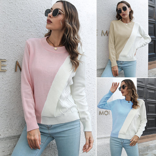 Damen modischer Pullover mit strukturiertem Design R&B