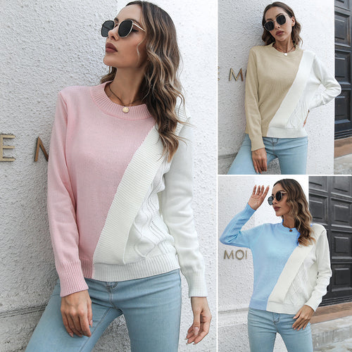 Damen modischer Pullover mit strukturiertem Design R&B