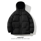 Herren gesteppte Winterjacke mit hohem Kragen und seitlichen Taschen