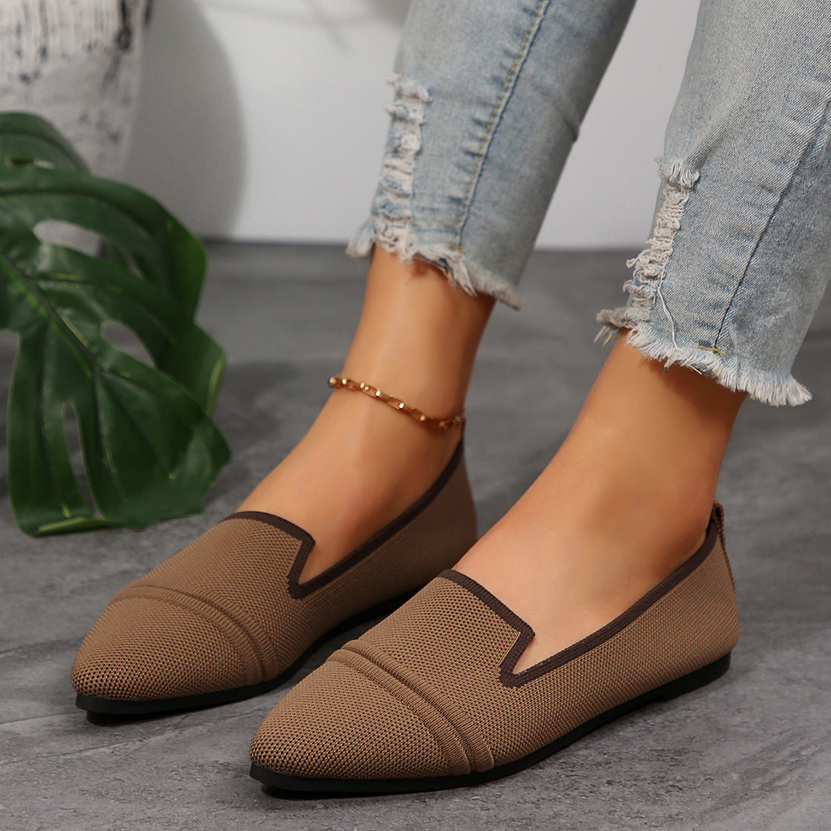 Damen elegante Slipper mit atmungsaktivem Obermaterial R&B