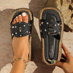 Damen Komfortable und stilvolle Sandalen mit Detailverzierungen R&B
