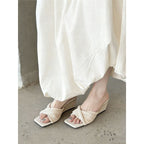 Damen Wedgesandalen mit dekorativem Kreuzband R&B