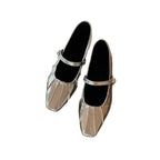 Damen Elegante Ballerinas mit modischem Riemchen und schicker Schnalle R&B