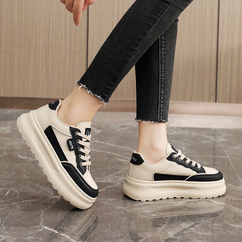 Damen Sportliche Plateau-Sneaker mit modischem Design und dämpfender Sohle R&B