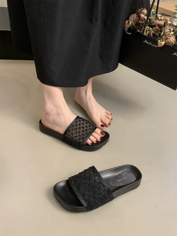 Damen modische Sandalen mit atmungsaktivem Netzdesign und rutschfester Sohle R&B