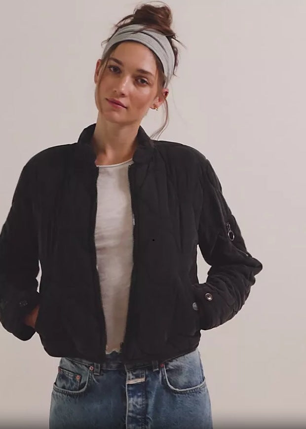 Damen gesteppte Bomberjacke R&B