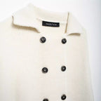Damen Strickjacke mit doppelter Knopfreihe und praktischen Taschen R&B
