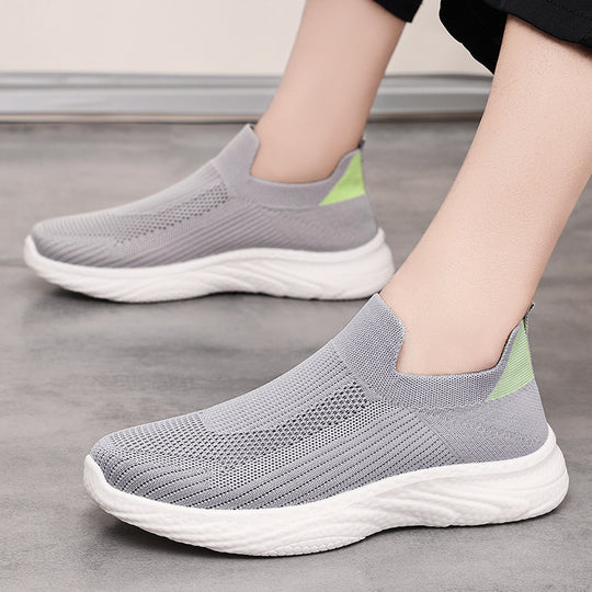 Damen Sportliche Slip-On Sneakers mit atmungsaktivem Mesh-Obermaterial R&B