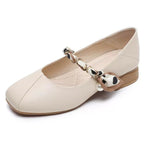 Damen Elegante Slingback-Ballerinas mit modischer Kettenverzierung R&B