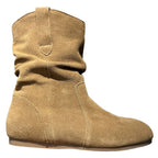 Damen modische Stiefel aus weichem Wildleder mit flexiblem Falten-Design R&B
