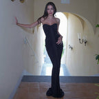 Damen Elegantes Maxi-Kleid mit raffiniertem Tailleneinsatz und Raffung R&B