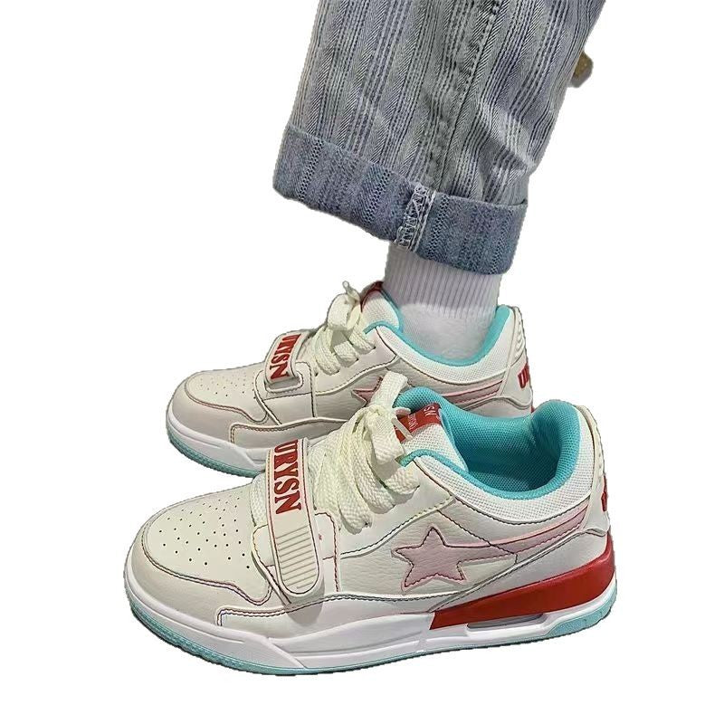 Damen Sneakers mit innovativem Klettverschluss und stilvollem Sternen-Design R&B