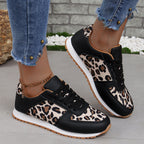 Damen modische Sneakers im angesagten Leomuster mit komfortabler Dämpfung EB