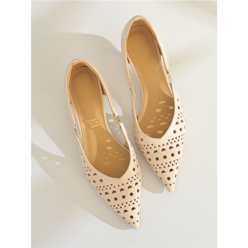 Damen spitze Slingback-Pumps mit dekorativer Perforierung R&B